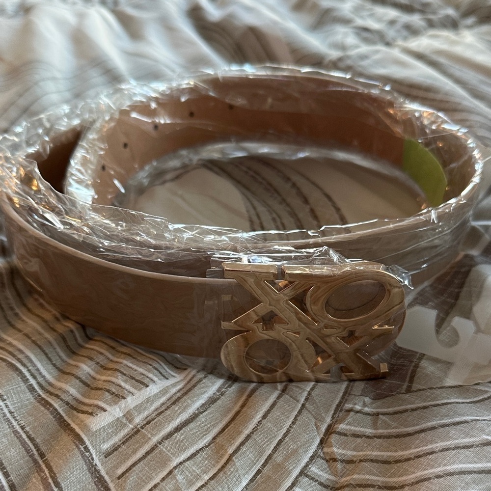 Callie Lives Tan Belt with Silver Buckle